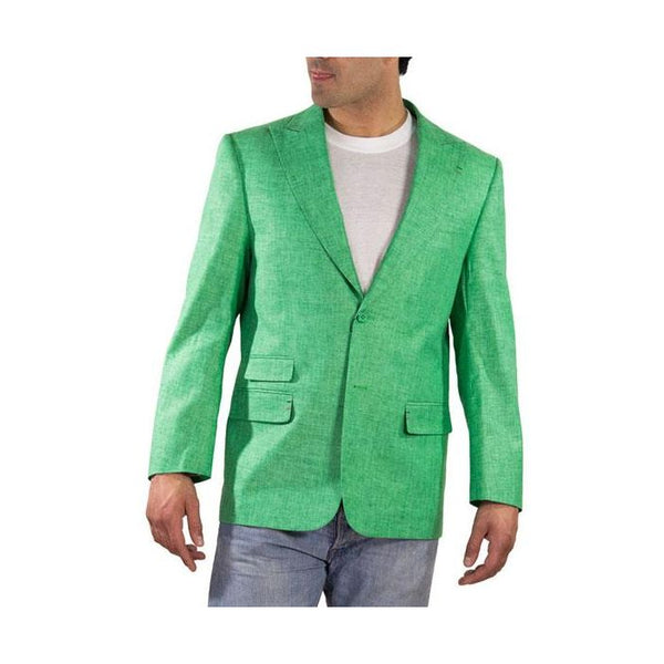 Alberto Nardoni Regular Fit Green Linen Blazer