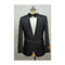 Mens Black Two Toned Paisley Floral Tuxedo