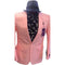 Mens 1 button 1 chest pocket notch lapel single breasted pink overcoat