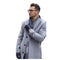 Light Grey Silver Gray Big And Tall Trench Coat Overcoat