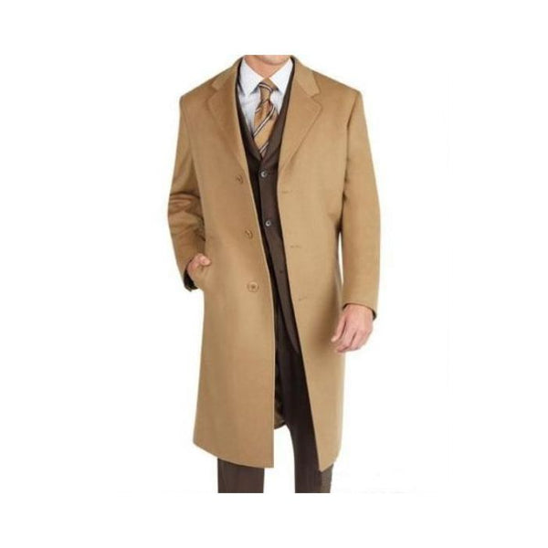 Super 150's Extra Fine Fabric Camel Wool Blend Topcoats