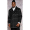 Men's Black Wool Car Coat - Driver Coat