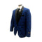 Mens Blue and Black Designer Fashion Dress Casual Blazer