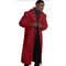 Mens Burgundy full length wool overcoat -Full length Mens Topcoat - Full length coat