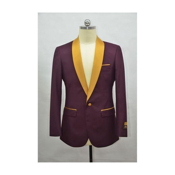 FITTED MENS BLAZER DINNER JACKET VIOLET