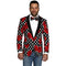 Mens fashion black shawl lapel polka dot pattern sport coat blazer