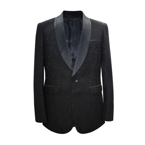 Mens Floral Black Dinner Jacket - Mens Evening jackets - Tuxedo Dinner Jacket