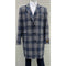 Mens Houndstooth Gray Overcoat