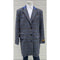 Mens Houndstooth Gray Overcoat