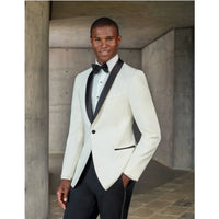 Mens Ivory and Black Dinner Jacket - Mens Evening jackets - Tuxedo Dinner Jacket