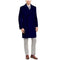 Mens Mid Length Navy Blue Wool Overcoat