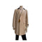 Mens Mid Length Off White Wool Carcoat