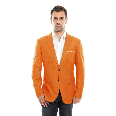 Mens Orange Dinner Jacket - Mens Evening jackets - Tuxedo Dinner Jacket