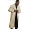 Mens Overcoat With Fur Collar - cream Topcoat