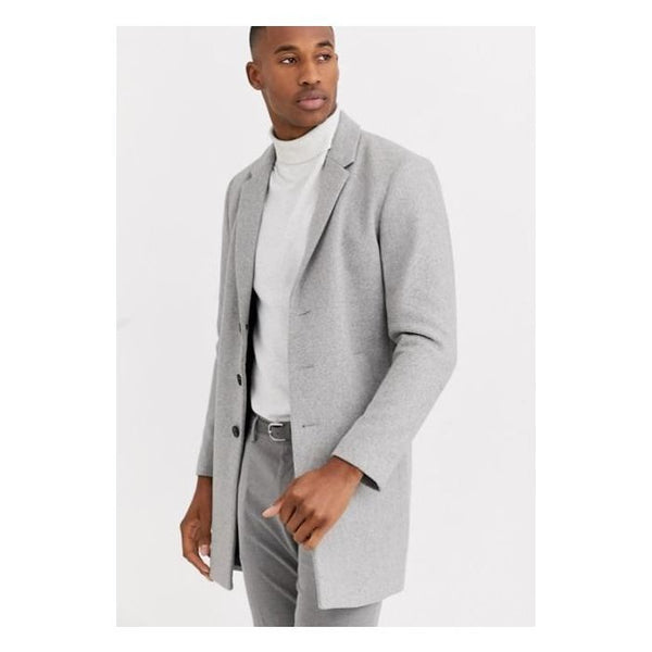 Mens Peacoat 3xl - Mens Peacoat xxl - light grey wine Peacoat