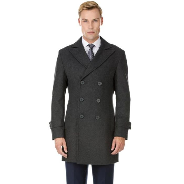 Mens Petticoat - Wool Petty Coat - Charcoal Petticoat Jacket – OvercoatUSA