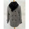 Mens Plaid Overcoat - Grey Wool Peacoat - Plaid Topcoats