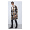 Mens Plaid Overcoat - Wool Peacoat - Camel Plaid Topcoats