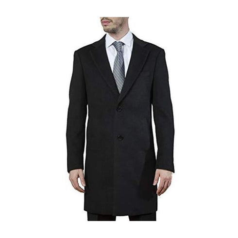 Mens single breasted 2 button modern fit polyester spandex black suit