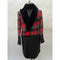 Mens Red and Black Plaid Overcoat - Hounstooth Checker Pattern Topcoat