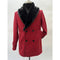 Mens Red Fur Collar Plaid Overcoat - Hounstooth Checker Pattern Topcoat