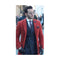 Mens Red Fabric Trench Coat