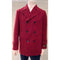 Men's Red Wool Car Coat - Driver Coat