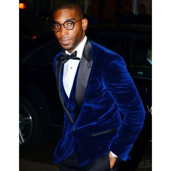 Mens Royal Blue Velvet Dinner Jacket - Mens Evening jackets - Tuxedo Dinner Jacket