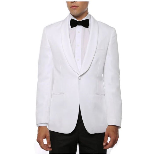 Mens Shawl Collar White Dinner Jacket - Mens Evening jackets - Tuxedo Dinner Jacket