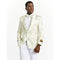 Mens Slim Fit Ivory and Gold Floral Dinner Jacket