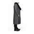 Mens Topcoat Mens Dress Coat Removable Fur Collar Full Length Wool Herringbone Grey coat