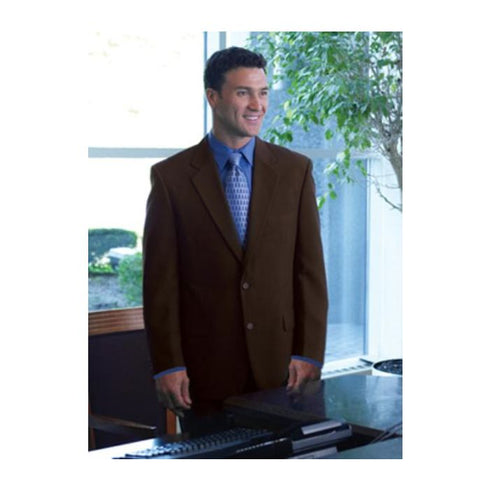 Mens Single Breasted Two Button Solid Brown Blazers Sale