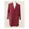 Mens Wool Plaid long Peacoat - Plaid Pattern Wool red coat