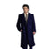 Mens Navy Blue Double Breasted Wool Overcoat