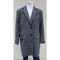 Mens Plaid Overcoat Gray Coat