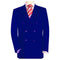 Mens High Quality Royal Blue Double Breasted Blazer With Peak Lapels