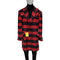 Red~ Black Men's Wool Car Coat - Driver Coat