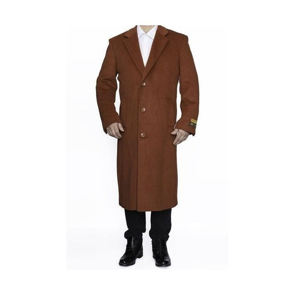 Mens Rust Big And Tall Trench Coat Overcoat / Topcoat