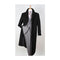 Mens Single Breasted Wool Gabardine Black Top Overcoat