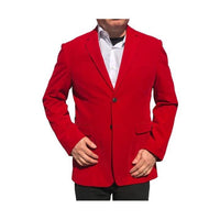Alberto Nardoni Red Velvet Velour Blazer Overcoat