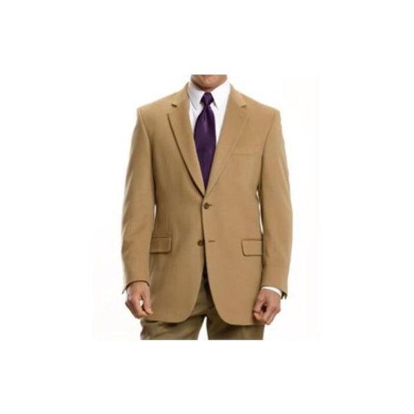 Tan Mens Winter Blazer - Cashmere and Wool Winter Fabric Sport Coat