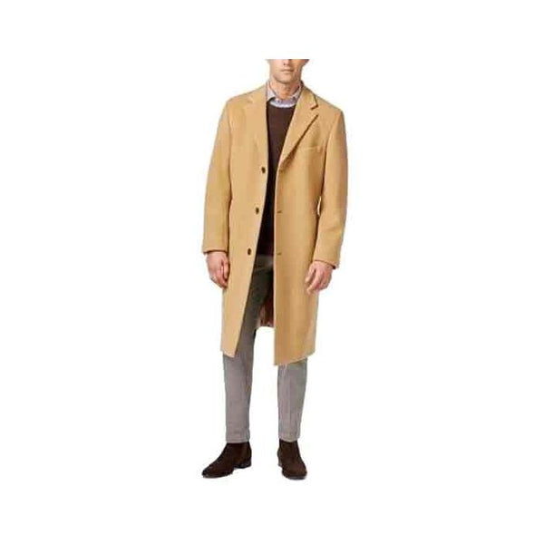 Mens Columbia Single breasted Camel Cashmere Topcoat