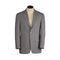 Mens single breasted brass button poly wool blend grey travel blazer