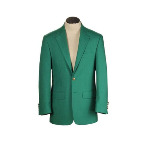 Travel Men's Dacron Polyester & Wool Resistant Green Blazer