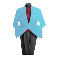 Mens Two Button Classic Cotton/Rayon Sky Blue Blazers