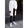 White Wool Peacoat - Mens White overcoat